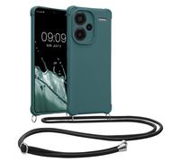 kwmobile Coque Collier Compatible avec Xiaomi Redmi Note 13 Pro+ 5G / Redmi Note 13 Pro Plus 5G Coque - Coque Housse en Silicone avec Collier pétrole