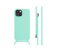 imoshion Coque en silicone avec cordon pour Apple iPhone 15 - Vert menthe