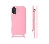 imoshion Coque en silicone avec cordon pour Apple iPhone 16 - Rose