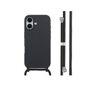 imoshion Coque en silicone avec cordon pour Apple iPhone 17 - Noir
