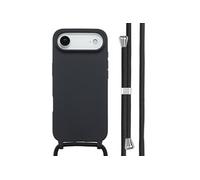 Coque en silicone avec cordon pour iPhone Air - Noir