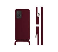 imoshion Coque en silicone avec cordon pour Samsung Galaxy A52(s) (5G/4G) - Rouge foncé