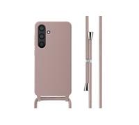 imoshion Coque en silicone avec cordon pour Samsung Galaxy S24 - Sand Pink