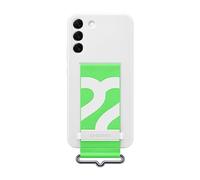 Samsung Coque en silicone pour Galaxy S22+ avec lanière Blanc