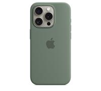 Coque en silicone avec MagSafe pour iPhone 15 Pro Cyprès