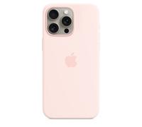 Coque en silicone avec MagSafe pour iPhone 15 Pro Max Rose pâle