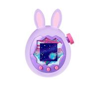 Coque en silicone avec oreilles de lapin mignon pour machine de jeu Tamagotchi Paradise Pet Game, souple antichoc et anti-chute, accessoire portable (violet)