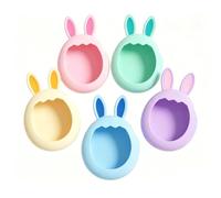 Coque en silicone avec oreilles de lapin mignon pour machine de jeu Tamagotchi Paradise Pet Game, souple antichoc et anti-chute, accessoire portable (rose)