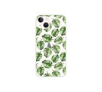 Coque en silicone - Compatible Apple iPhone 13 - design feuilles de monstera
