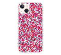 1001coques Coque de Téléphone Compatible pour Apple iPhone 13, Design Liberty Wiltshire Rouge, Imprimée en France, Étui Souple en Silicone, Housse de Protection.
