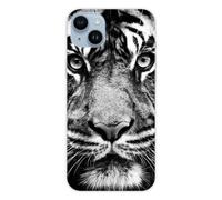 Coque En Silicone - Compatible Apple Iphone 14 Plus - Design Tigre Blanc Et Noir