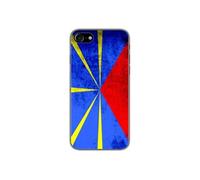 Coque en silicone - Compatible Apple iPhone SE 2020, Apple iPhone SE 2022 - design drapeau la reunion