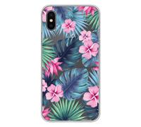 Coque En Silicone - Compatible Apple Iphone X, Apple Iphone Xs - Design Tropical Aquarelle