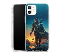 Coque en Silicone Compatible avec Apple iPhone 12 Etui Silicone Coque Souple Star Wars The Mandalorian Coucher du Soleil