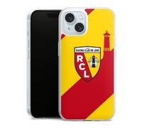 Coque en Silicone Compatible avec Apple iPhone 15 Etui Silicone Coque Souple Racing Club de Lens Articles pour Fans France