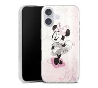 Coque en Silicone Compatible avec Apple iPhone 16 Plus Etui Silicone Coque Souple Minnie Mouse Disney Vintage