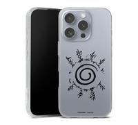 Coque en Silicone Compatible avec Apple iPhone 16 Pro Etui Silicone Coque Souple Naruto Shippuden Sceau Uzumaki