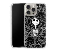 Coque en Silicone Compatible avec Apple iphone 16 Pro Max Etui Silicone Coque Souple Halloween Disney L'Étrange Noël de Monsieur Jack