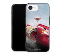 Coque en Silicone Compatible avec Apple iPhone 16e 2025 Étui Silicone Coque Souple Lightning Mcqueen 95 Produit sous Licence Officielle Cars