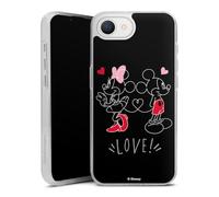 Coque en Silicone Compatible avec Apple iPhone 16e 2025 Etui Silicone Coque Souple Mickey & Minnie Amour Disney