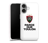 Coque en Silicone Compatible avec Apple iPhone 17 Etui Silicone Coque Souple RC Toulon Logo Produit sous Licence Officielle