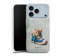 Coque en Silicone Compatible avec Apple iPhone 17 Pro Etui Silicone Coque Souple Chat Chaussures Animal Domestique
