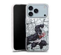 Coque en Silicone Compatible avec Apple iPhone 17 Pro Etui Silicone Coque Souple Marvel Venom Méchant