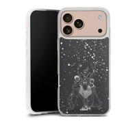 Coque en Silicone Compatible avec Apple iPhone 17 Pro Max Etui Silicone Coque Souple La Reine des neiges Look métallique Disney
