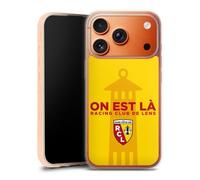 Coque en Silicone Compatible avec Apple iPhone 17 Pro Max Etui Silicone Coque Souple Produit sous Licence Officielle Racing Club de Lens France