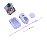 Coque en silicone compatible avec DJI Osmo Nano - Protection intégrale du corps, capuchon d'objectif, surface antidérapante, ensemble anti-collision et anti-chute (violet)