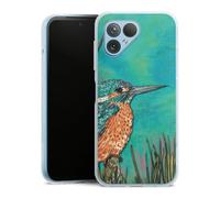 Coque en Silicone Compatible avec Fairphone 5 Etui Silicone Coque Souple Animaux Oiseau Peinture