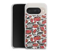 Coque en Silicone Compatible avec Google Pixel 10 Etui Silicone Coque Souple Cars Disney Pixar Lightning Mcqueen 95