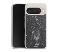 Coque en Silicone Compatible avec Google Pixel 10 Pro Etui Silicone Coque Souple La Reine des neiges Look métallique Disney