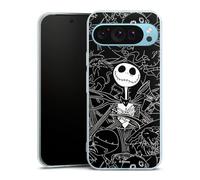 Coque en Silicone Compatible avec Google Pixel 9 Pro XL Etui Silicone Coque Souple Halloween Disney L'Étrange Noël de Monsieur Jack