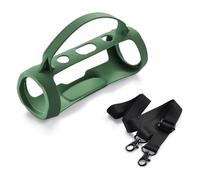 Coque en silicone compatible avec haut-parleur JBL Charge Essential 2/Charge 4, gel de voyage souple, pochette de transport en caoutchouc imperméable avec sangle (vert)