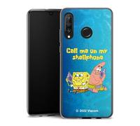 Coque en Silicone Compatible avec Huawei P30 Lite Etui Silicone Coque Souple Patrick Étoile de mer Bob l'éponge Motif de série