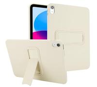 Coque en silicone compatible avec iPad 11{^>e<^} génération A16 11" 2025, fine et légère en caoutchouc TPU souple, coque de protection intégrale antichoc avec béquille, beige