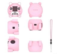 Coque en silicone, compatible avec jouet numérique interactif Punirunes, pour accessoires électroniques virtuels pour animaux de compagnie, anti-rayures, 8,3 x 7,9 x 5,8 cm (pour rose)