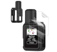 Coque en Silicone Compatible avec Le communicateur Satellite Mondial Garmin inReach Mini 3/3 Plus, Coque résistante aux Chocs, Durable et Souple avec Film de Protection d'écran Souple (Black)