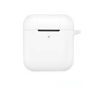 Coque en silicone compatible avec les écouteurs Marshall Minor IV - Antichoc et compatible avec le signal, protection complète avec mousqueton (blanc)