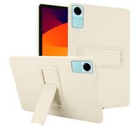Coque en silicone compatible avec Redmi Pad SE 11" sorti en 2023, fine et légère - Coque de protection intégrale antichoc avec béquille, beige