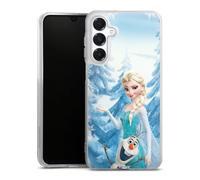 Coque en Silicone Compatible avec Samsung Galaxy A16 5G Etui Silicone Coque Souple La Reine des neiges Elsa Produit sous Licence Officielle Disney