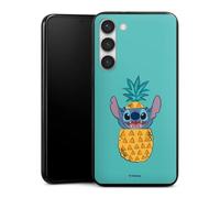 Coque en Silicone Compatible avec Samsung Galaxy S23 Plus Étui Silicone Coque Souple Disney Lilo & Stitch Ananas
