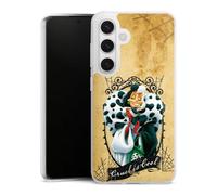 Coque en Silicone Compatible avec Samsung Galaxy S24 Etui Silicone Coque Souple 101 dalmatiens Cruella Produit sous Licence Officielle