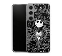 Coque en Silicone Compatible avec Samsung Galaxy S25 Etui Silicone Coque Souple Halloween Disney L'Étrange Noël de Monsieur Jack