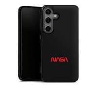 Coque en Silicone Compatible avec Samsung Galaxy S25 Étui Silicone Coque Souple Logo NASA Cosmos