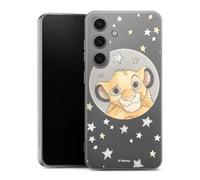 Coque en Silicone Compatible avec Samsung Galaxy S25 Etui Silicone Coque Souple Simba Disney Le Roi Lion