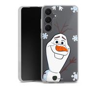 Coque en Silicone Compatible avec Samsung Galaxy S25 FE Etui Silicone Coque Souple Disney La Reine des neiges Olaf La Reine des Neiges 2