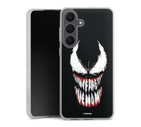 Coque en Silicone Compatible avec Samsung Galaxy S25 FE Etui Silicone Coque Souple Marvel Venom Produit sous Licence Officielle