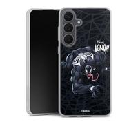 Coque en Silicone Compatible avec Samsung Galaxy S25 FE Etui Silicone Coque Souple Marvel Venom Spider-Man